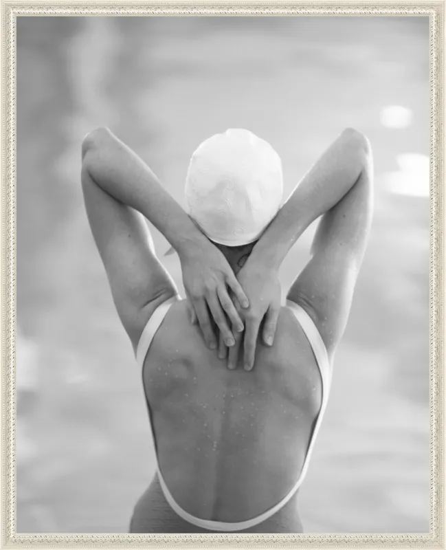The Swimmer with a white  cap by Lucy Snowe for Artfully Walls