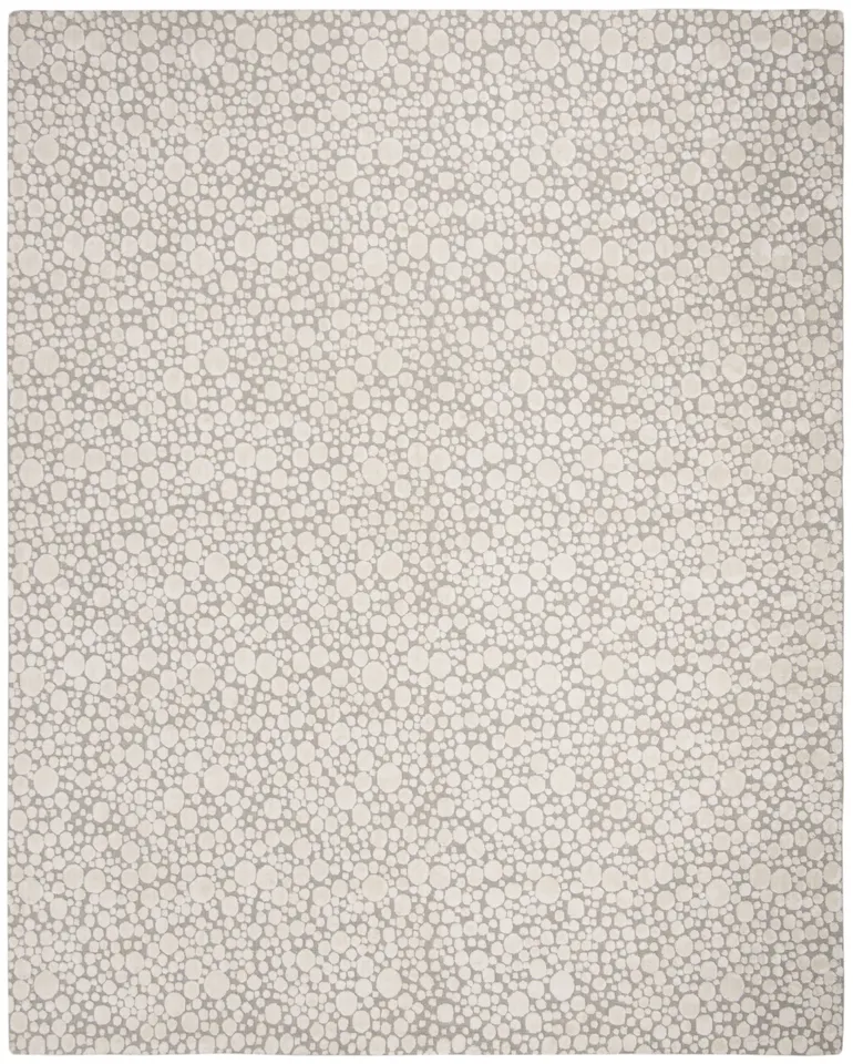 Arlo Home Hand Loomed Area Rug, MIR680G, Silver/Cream,  8' X 10'
