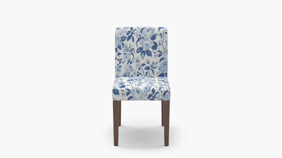 Signature Dining Chair, Delft Chintz, Walnut Square Tapered Leg