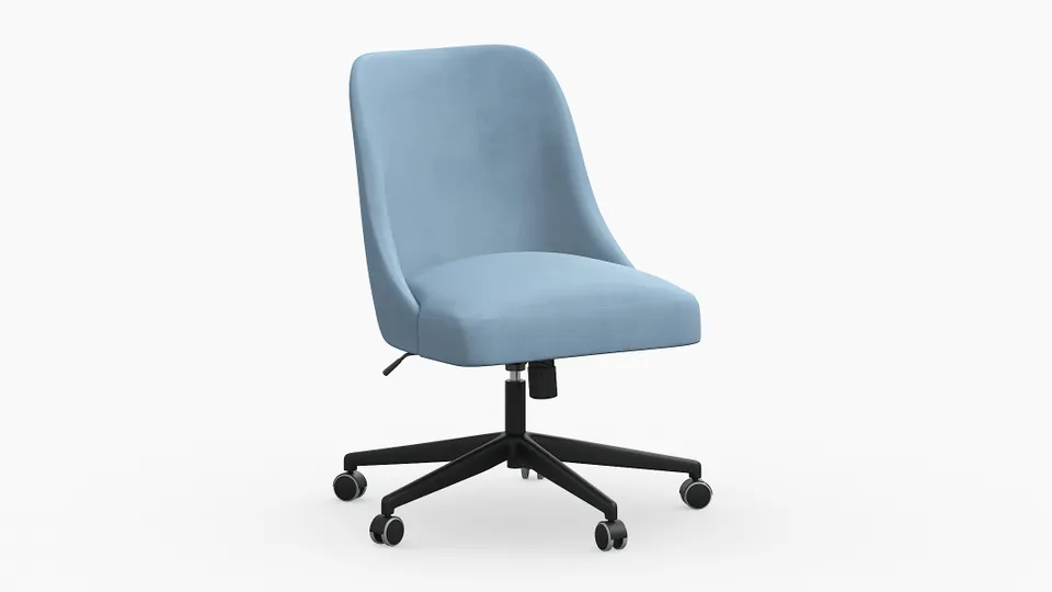 Tailored Task Chair, Ocean Classic Velvet