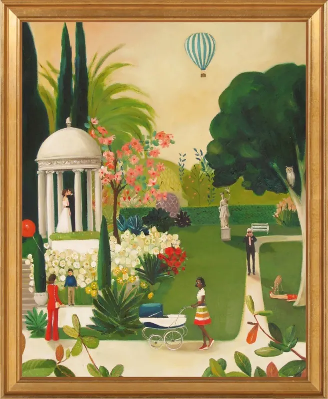 A Fainting in the Botanical Gardens by Janet Hill for Artfully Walls