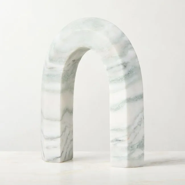Appia White Marble Arch Sculpture Large 12"