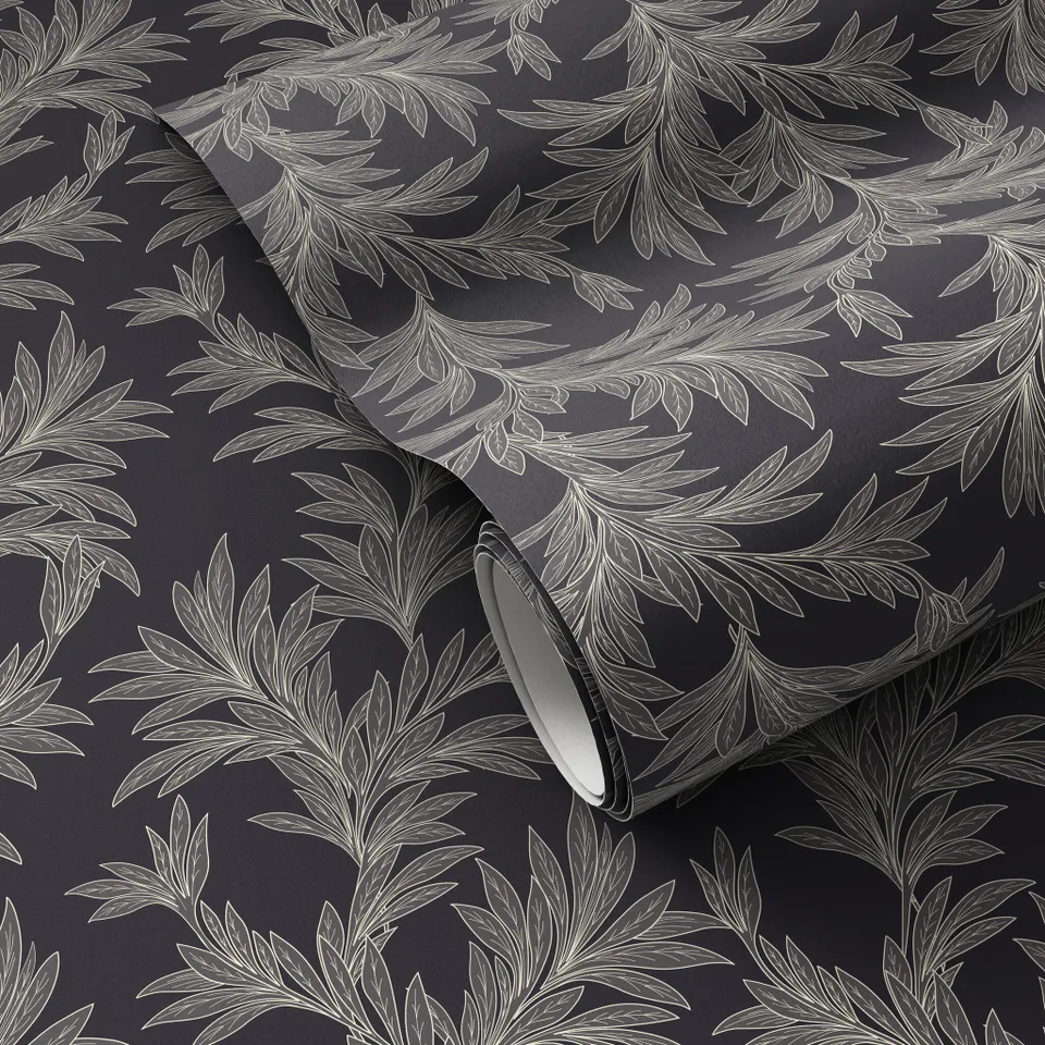 Lush Leaves Wallpaper by Getty Images - Lush Leaves Black I