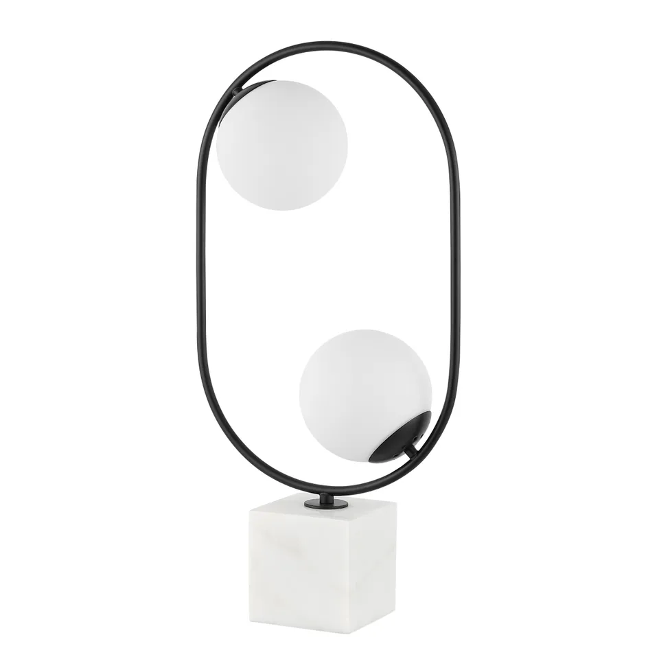 Imrie Table Lamp - White/Black