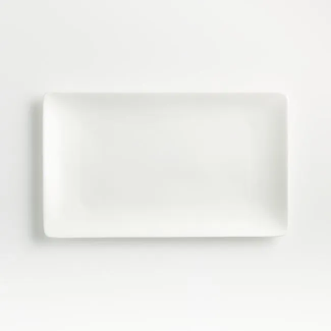 Bennett White Rectangular Bone China Platter