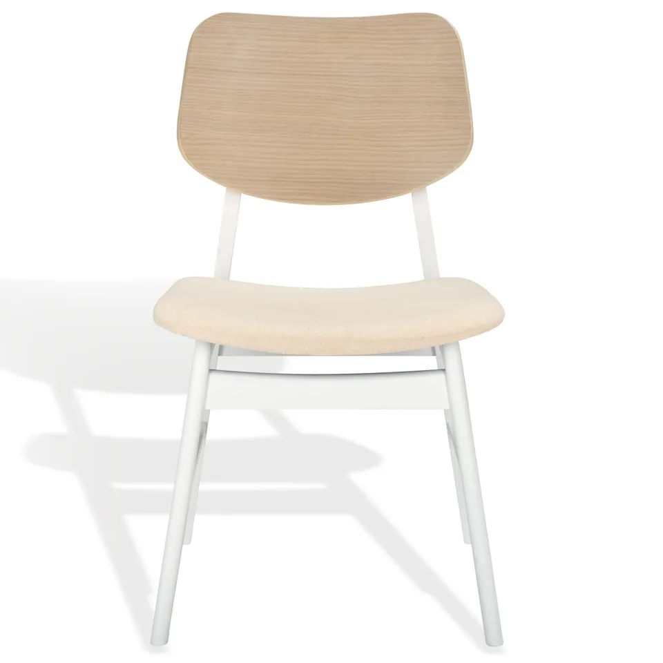 Rhonda Wood Dining Chair - White Washed / White