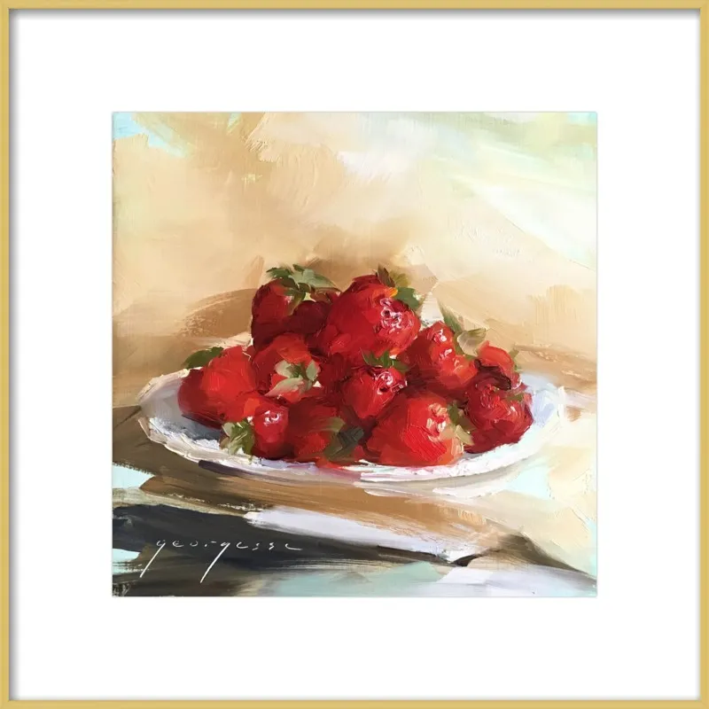 "Summer Strawberries 2" by Georgesse Gomez for Artfully Walls