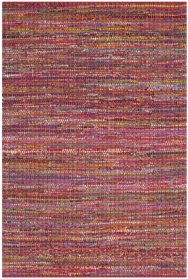 Arlo Home Hand Tufted Area Rug, NAN220C, Red,  4' X 6'