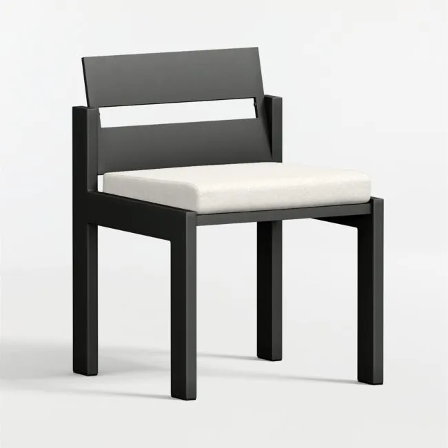 Walker Metal Outdoor Dining Chair with Canvas Natural Sunbrella ® Cushions