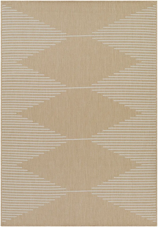Malibu Beige Outdoor 7'10" x 10' Machine Woven Rug
