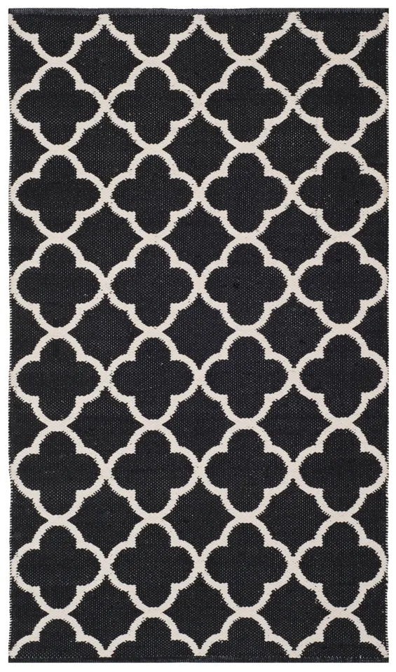 Arlo Home Hand Woven Area Rug, MTK725D, Black/Ivory,  3' X 5'