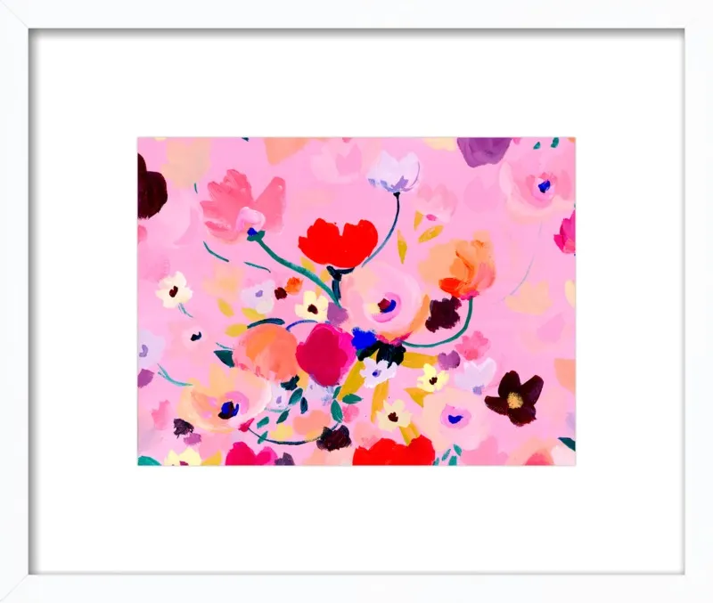 Pink Posey by KT Smail for Artfully Walls