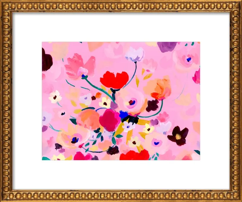 Pink Posey by KT Smail for Artfully Walls