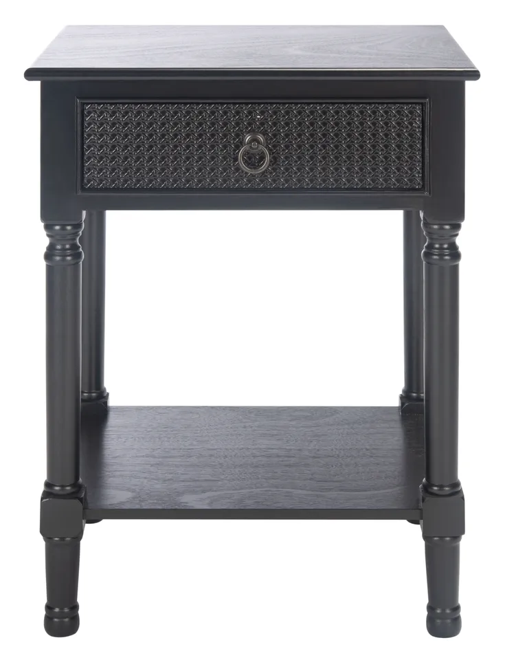 Haines 1 Drawer Accent Table - Black
