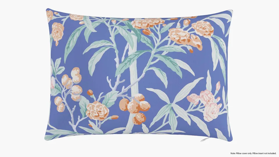 Throw Pillow Cover 14" x 20", Lapis Lanai, 14" x 20"