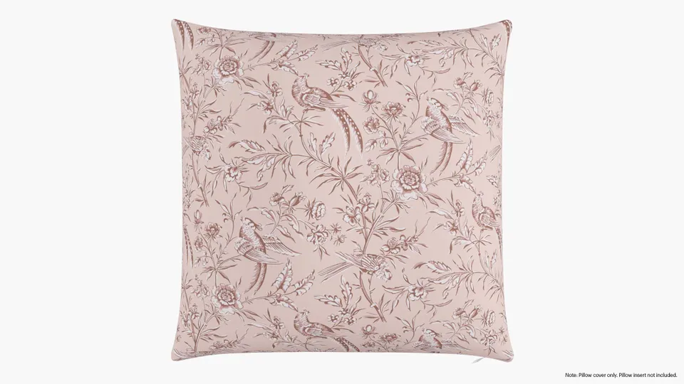 Throw Pillow Cover 26", Blush Aviary, 26" x 26"