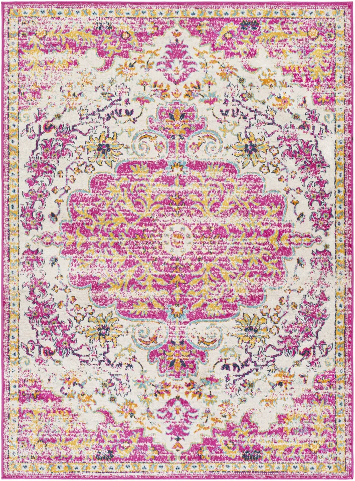 Floransa Beige Indoor 7'10" x 10' Machine Woven Rug