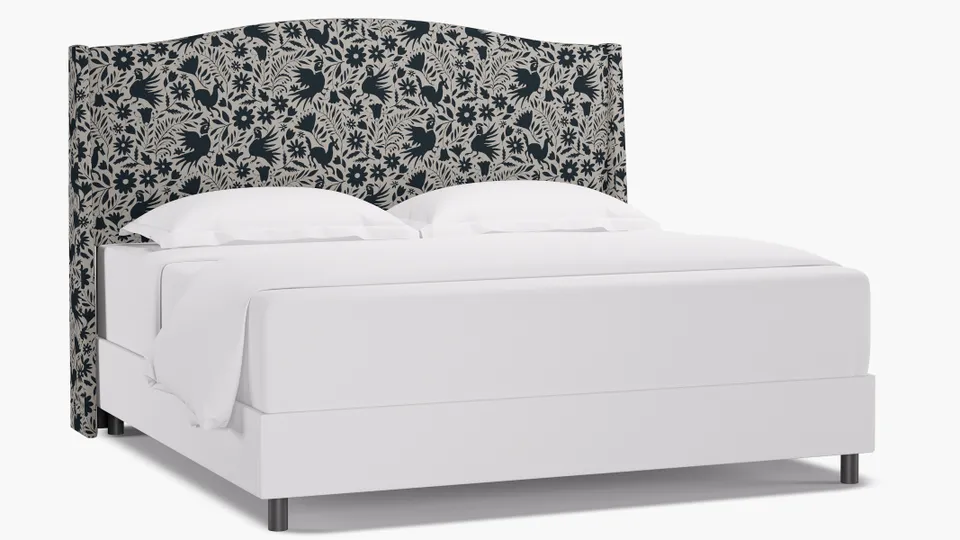 Classic Wingback Headboard, Ink Frida, King