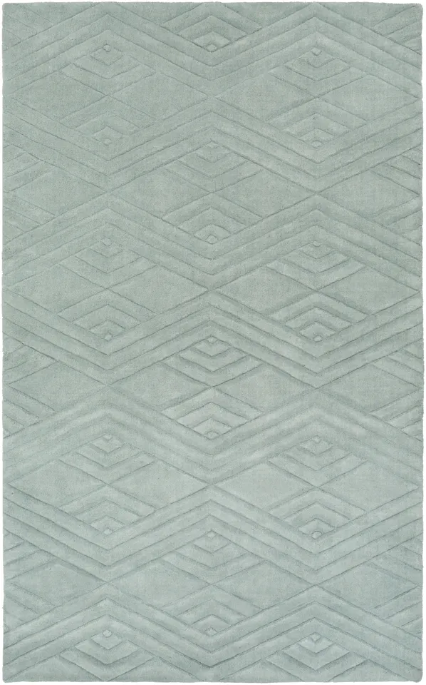 Etching Green Indoor 2' x 3' Handmade Rug