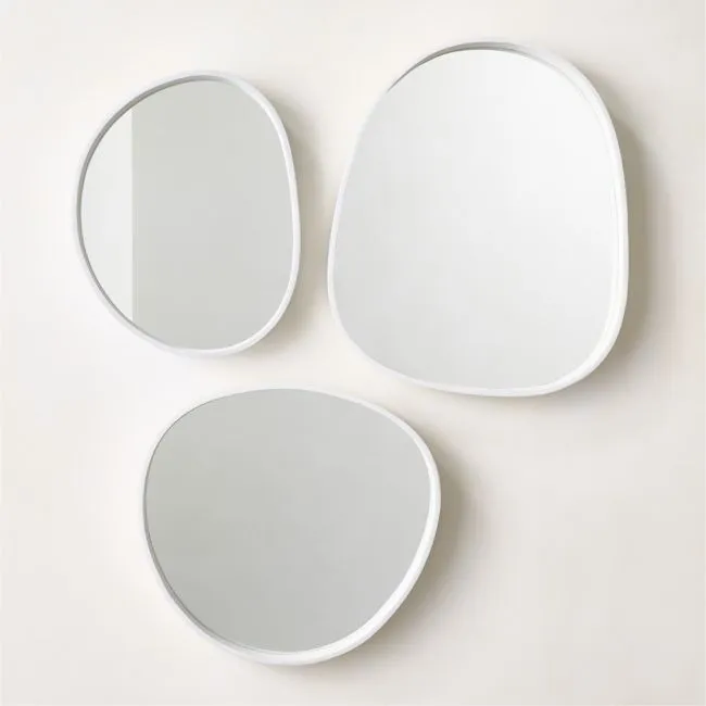Tinos Plaster Wall Mirrors Set of 3