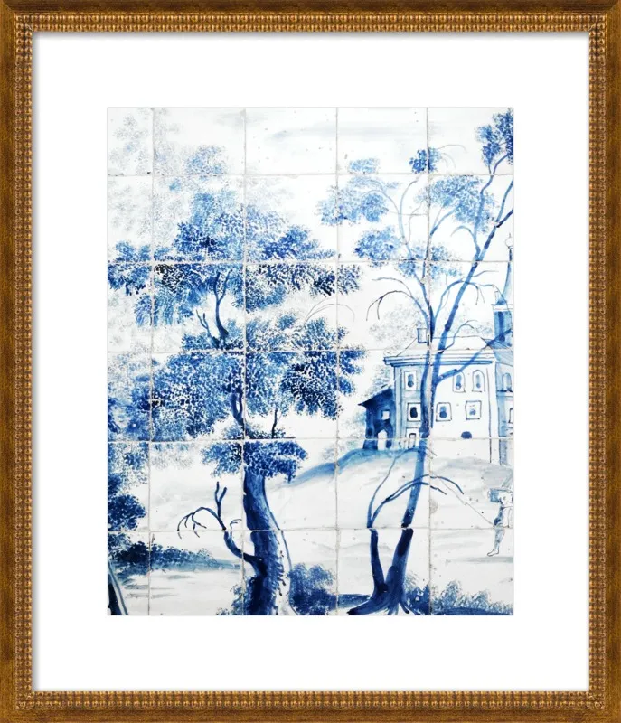 Lisbon Blue Tiles Two by Lupen Grainne for Artfully Walls