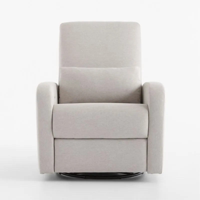 Kinney Oat Tan Swivel Glider Power Recliner Nursery Chair