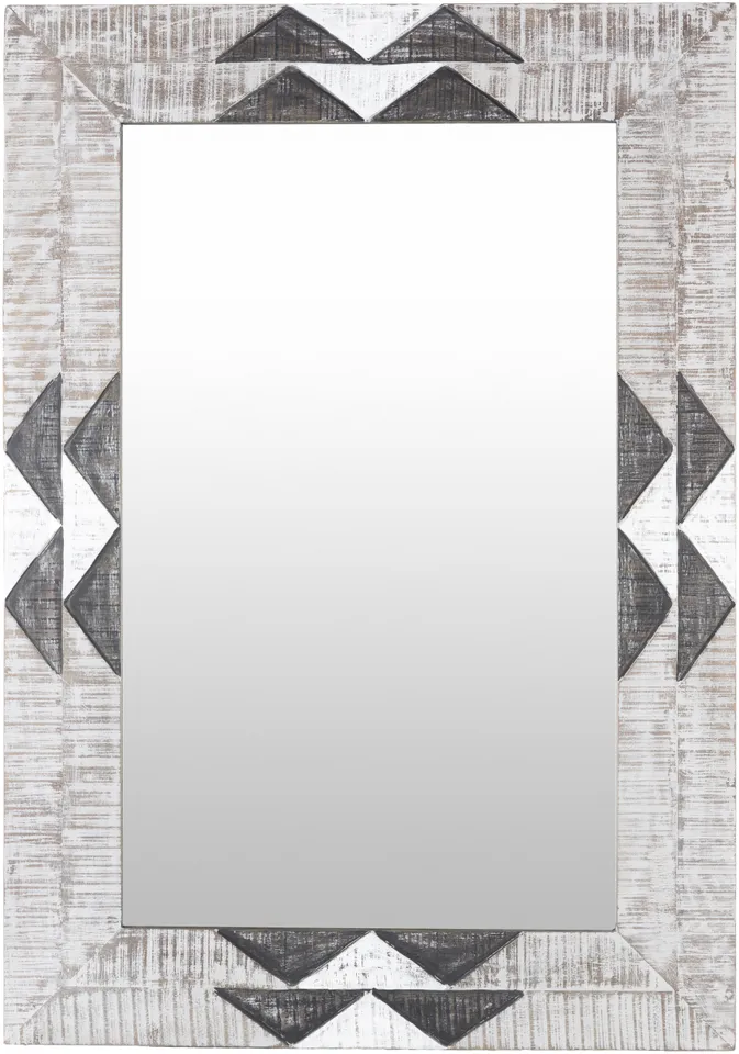 Amrapali Charcoal,White 40"H x 28"W x 3"D Mirror