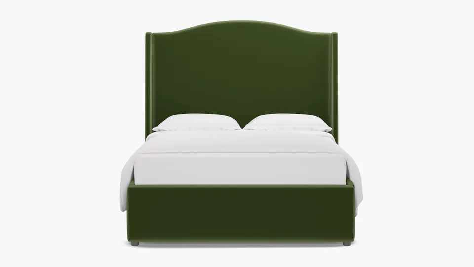 Curved Wingback Bed, Essex Performance Velvet, Full