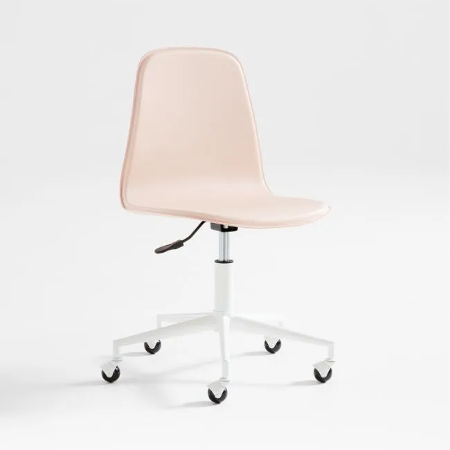 Class Act Elegant Pink & White Adjustable Kids Desk Chair
