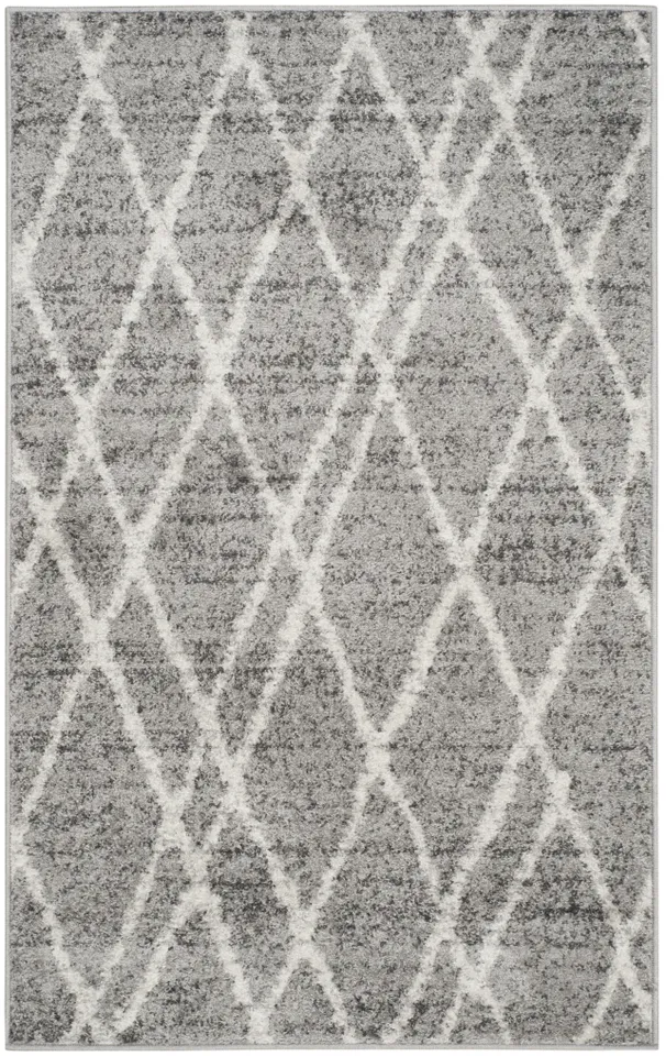Arlo Home Woven Area Rug, ADR128B, Ivory/Silver,  3' X 5'