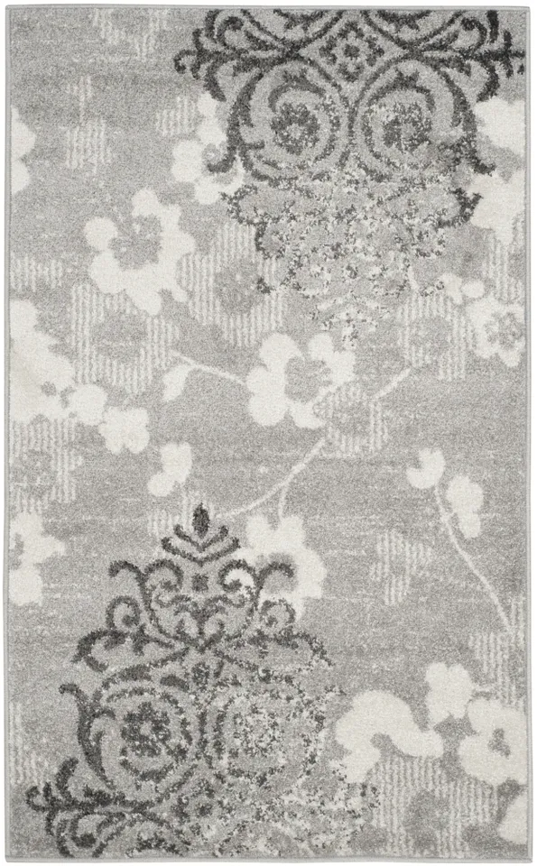 Arlo Home Woven Area Rug, ADR114B, Silver/Ivory,  3' X 5'