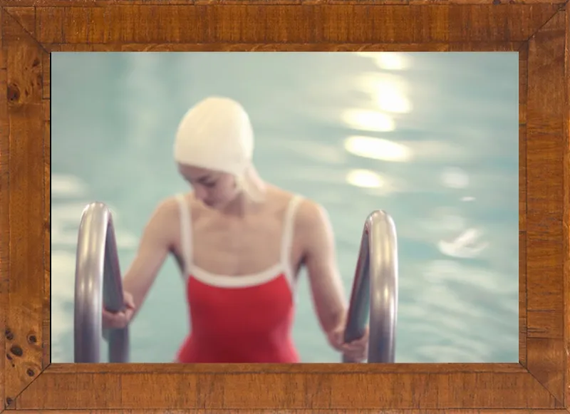 Swimmer in a Red Suit by Lucy Snowe for Artfully Walls