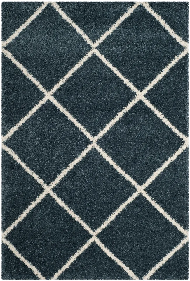 Arlo Home Woven Area Rug, SGH281L, Slate Blue/Ivory,  5' 1" X 7' 6"