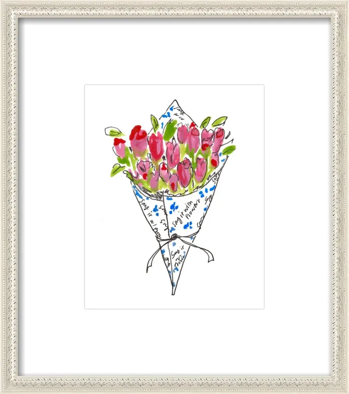 Bodega Flowers in Blue and Pink by Larsen McDowell for Artfully Walls