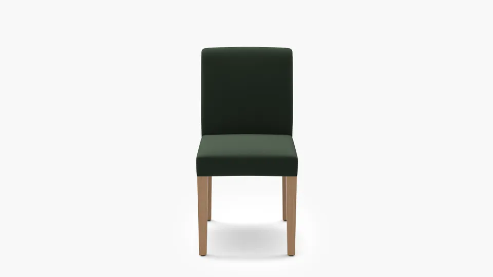 Signature Dining Chair, Essex Performance Velvet, Natural Square Tapered Leg