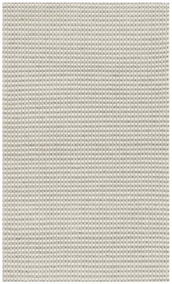 Arlo Home Hand Woven Area Rug, NAT801G, Silver/Ivory,  3' X 5'