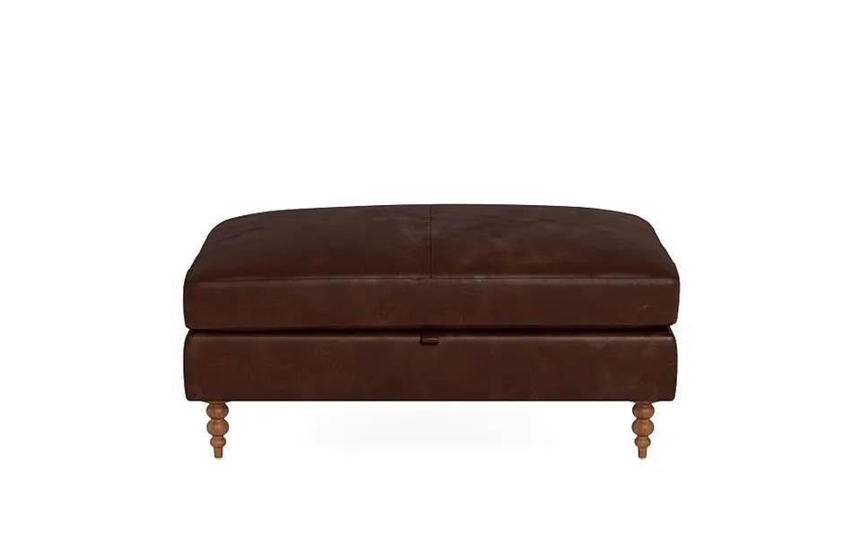 Sloan Leather Storage Ottoman