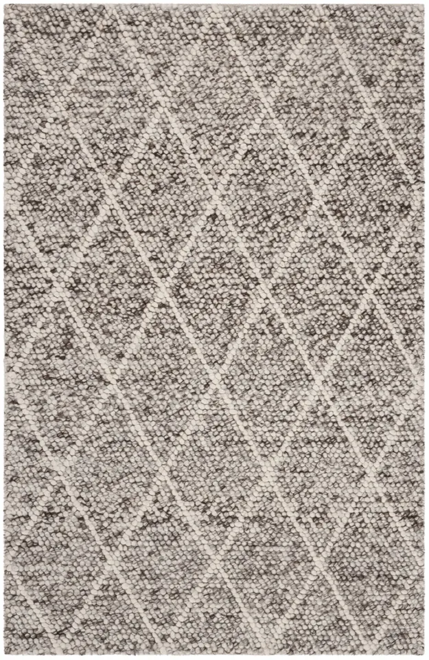 Arlo Home Hand Woven Area Rug, NAT712A, Ivory/Stone,  5' X 8'