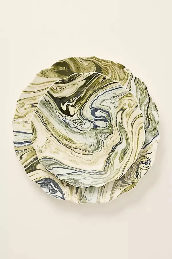 Marble Stoneware Dessert Plate