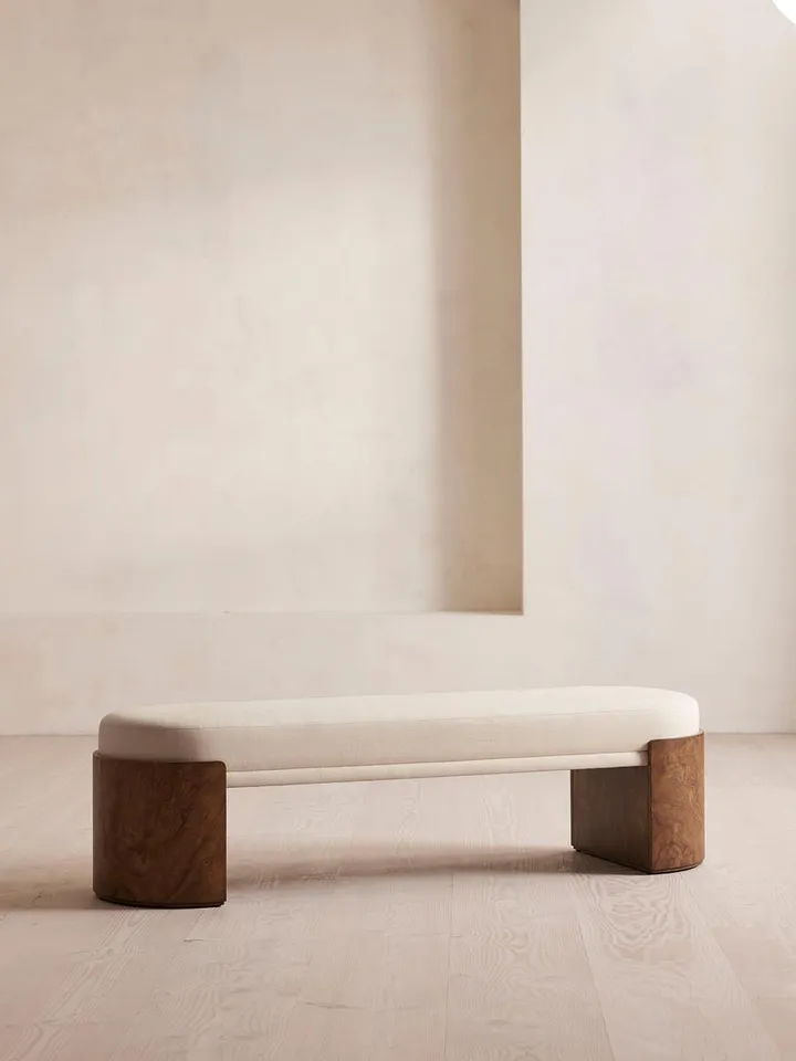 Lukas Bench, Linen, Bisque, US