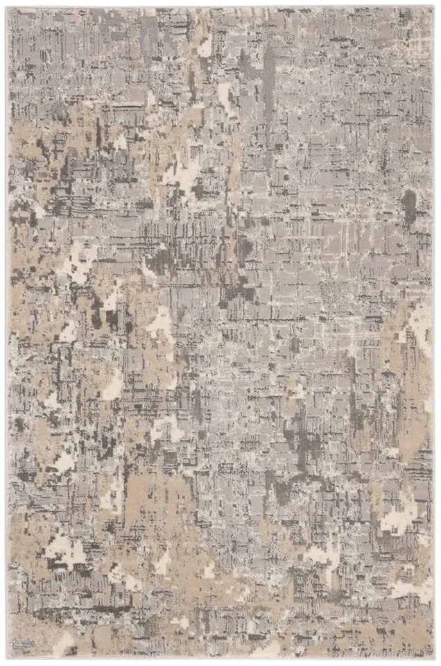 Arlo Home Woven Area Rug, MDW178F, Grey,  3' 3" X 5'