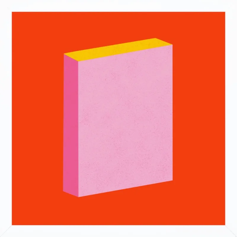 Color Books 3, Scarlet, Pink & Gold by Jessica Poundstone for Artfully Walls