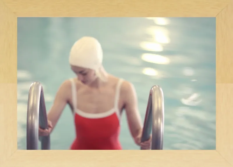 Swimmer in a Red Suit by Lucy Snowe for Artfully Walls