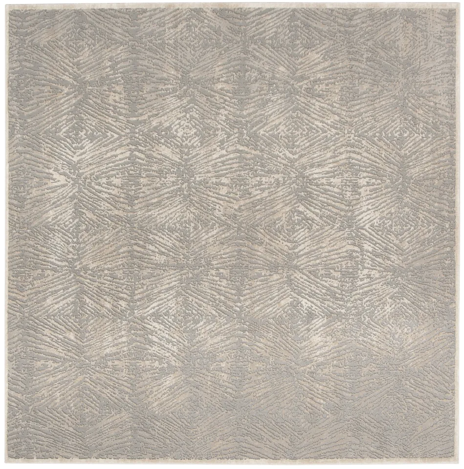 Arlo Home Woven Area Rug, MDW319A, Ivory/Grey,  6' 7" X 6' 7" Square