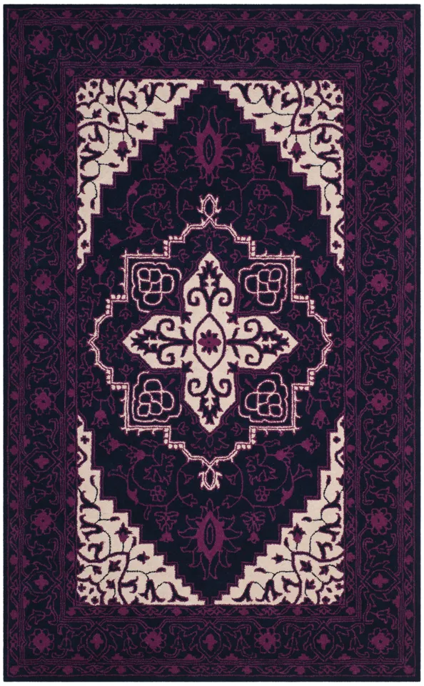 Arlo Home Hand Tufted Area Rug, BLG597A, Purple/Ivory,  5' X 8'
