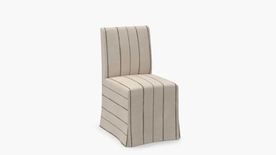 Slipcovered Signature Dining Chair, Cocoa Felix