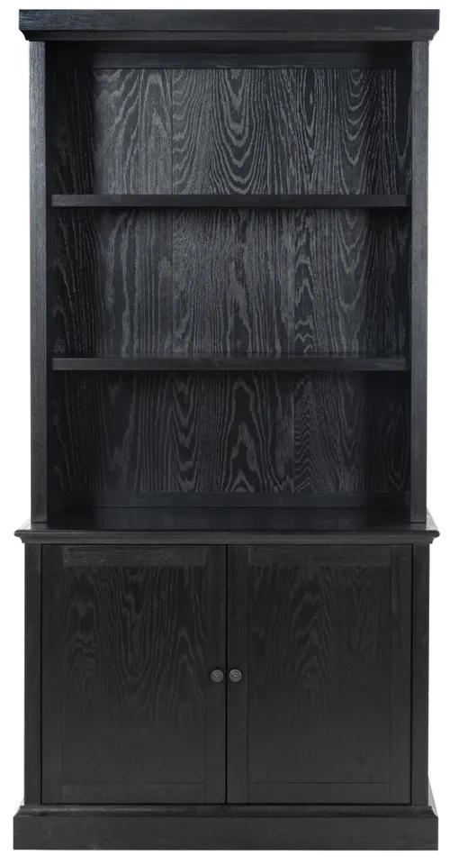 Safavieh Couture Haylina 4 Shelf Wood Bookcase, Black