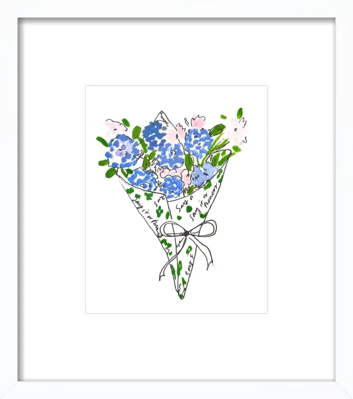 Bodega Flowers in Blue by Larsen McDowell for Artfully Walls