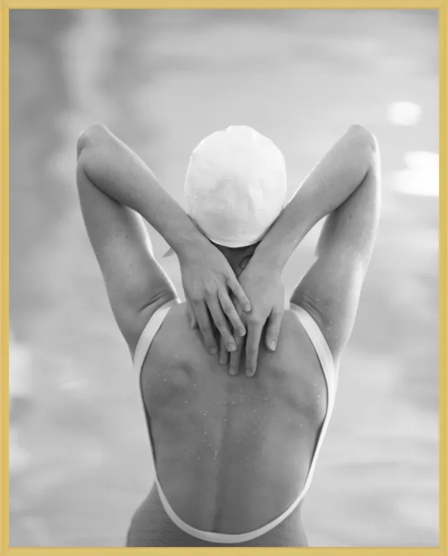 The Swimmer with a white  cap by Lucy Snowe for Artfully Walls