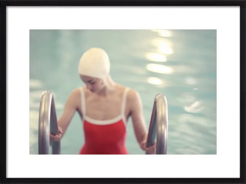Swimmer in a Red Suit by Lucy Snowe for Artfully Walls